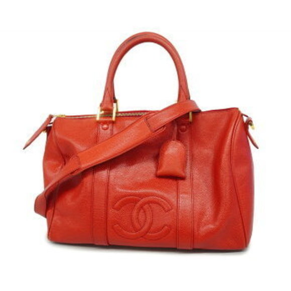 Chanel Handbags - Chanel handbag caviar skin red